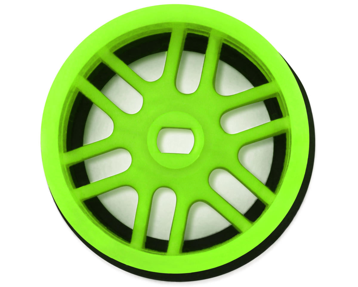 NEXX Racing Mini-Z AWD"JUD" EVO Rear Threaded Side-Wall Carbon Fiber Rims (0mm Offset) (Green) (2) (Wide)