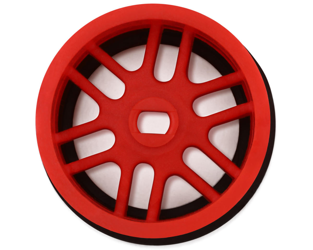 NEXX Racing Mini-Z AWD"JUD" EVO Rear Threaded Side-Wall Carbon Fiber Rims (0mm Offset) (Red) (2) (Wide)