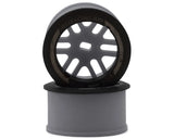 NEXX Racing Mini-Z AWD "JUD" EVO Rear Threaded Side-Wall Carbon Fiber Rims (1mm Offset) (Grey) (2)