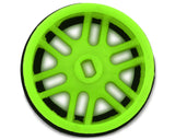 NEXX Racing Mini-Z AWD "JUD" EVO Rear Threaded Side-Wall Carbon Fiber Rims (2mm Offset) (Green) (2)