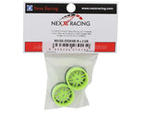 NEXX Racing Mini-Z AWD "JUD" EVO Rear Threaded Side-Wall Carbon Fiber Rims (2mm Offset) (Green) (2)