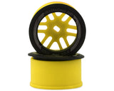 NEXX Racing Mini-Z AWD "JUD" EVO Rear Threaded Side-Wall Carbon Fiber Rims (2mm Offset) (Yellow) (2)