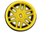 NEXX Racing Mini-Z AWD "JUD" EVO Rear Threaded Side-Wall Carbon Fiber Rims (3mm Offset) (Yellow) (2)