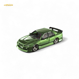 Mortal ER34 Skyline Uras Transparent Metallic Green 1:64