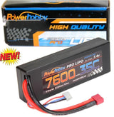 Powerhobby 2s 7.4v 7600mah 35c Lipo Battery w Deans Plug 2-Cell
