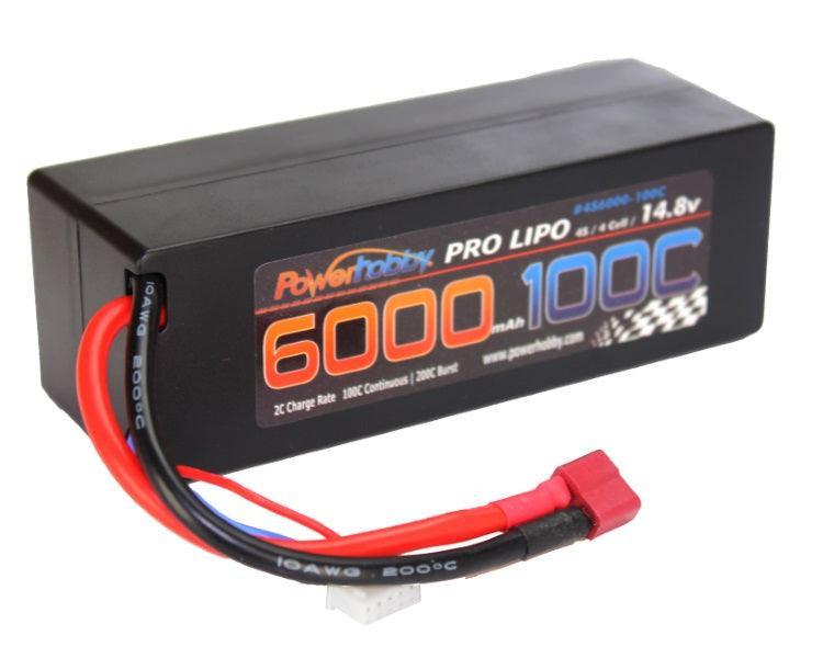 Powerhobby 4s 14.8v 7200mah 100c Lipo Battery w Deans Plug Hard Case 4-Cell