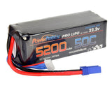 Powerhobby 6S 22.2V 5200mAh 50C Lipo Battery w EC5 Plug Soft Case 6-cell