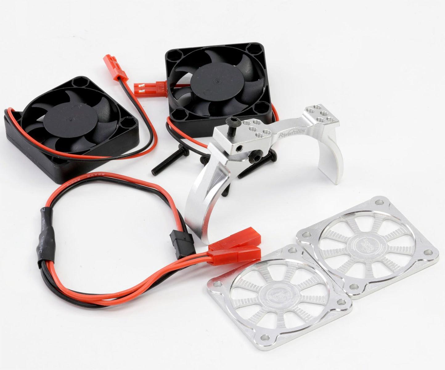 Powerhobby Aluminum Dual High Speed Cooling Fans SILVER Castle Creations 800kV