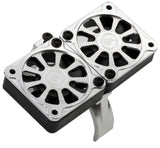 Powerhobby 1/8 Aluminum Heatsink 40mm Dual High Speed Cooling Fans w/Cover Silver