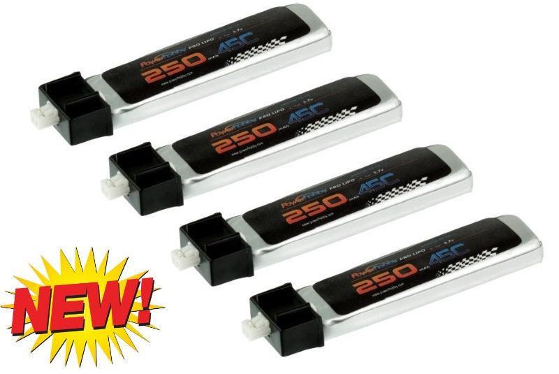 PowerHobby 1S 3.7V 250Mah 45C Lipo Battery (4)