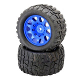 Powerhobby SCORPION XL Belted Tires Viper Wheels 4 Arrma Kraton OUTCAST 8S BLUE