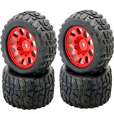 Powerhobby Raptor XL Belted Tires Viper Wheels (4) Arrma Kraton Outcast 8S RED