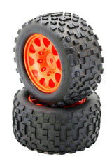 Powerhobby SCORPION XL Belted Tires / Viper Wheels (4) FOR Traxxas X-Maxx ORANGE