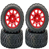 Powerhobby SCORPION XL Belted Tires Viper Wheels (4) Arrma Kraton OUTCAST 8S RED