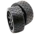 Powerhobby 1/8 Gripper 42/100 Belted Mounted Tires 17mm Black Wheels