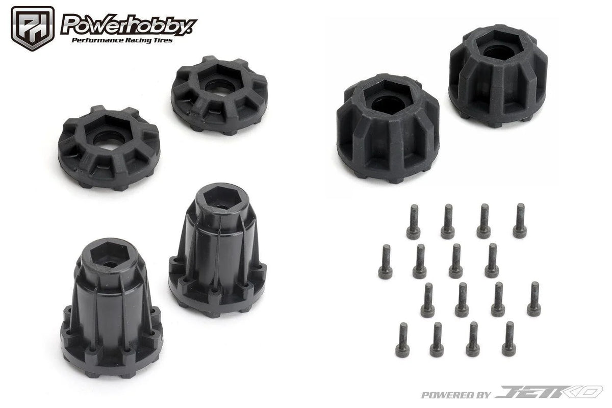 Powerhobby PHB1603CBMSGB 1/8 SGT 3.8 Rockform Belted Mounted Tires (2) 17MM Low Profile