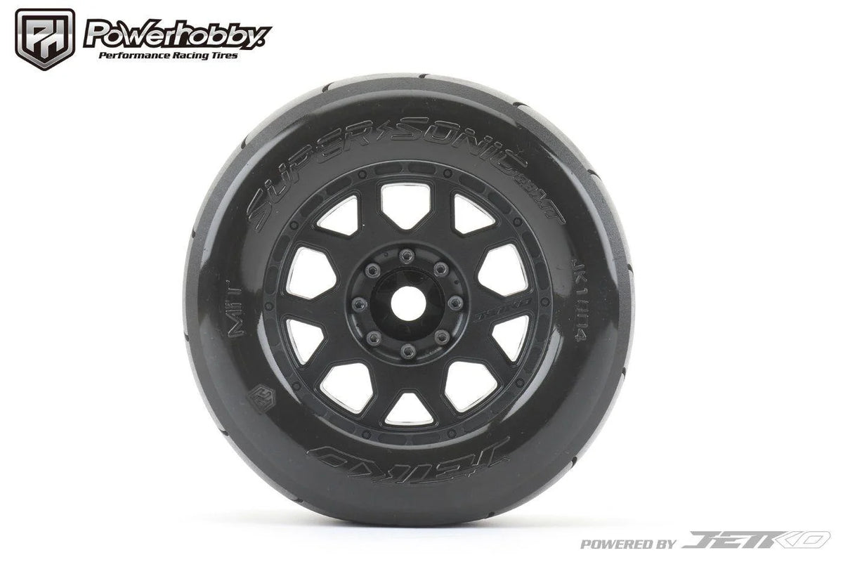 Powerhobby PHB1804CBMSGB 1/8 MT 3.8 Super Sonic Belted Mounted Tires w Removable Hex Wheels (2)