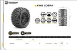 Powerhobby 1/10 2.8 MT King Cobra Belted Tires (2) with Removable Hex Wheels
