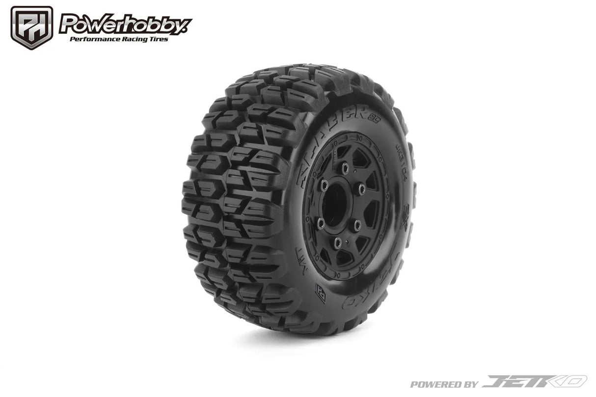 Powerhobby PHB3104CBMSGB Slayer SC Belted Tires (2) with Removable Hex Wheels