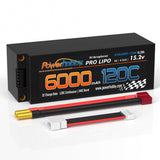 Powerhobby 15.2V 4S 6000MAH 120C Graphene + HV Lipo Battery 5mm Bullets Deans