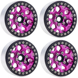 Powerhobby B3 Aluminum 1.9 Beadlock Wheels 9mm Hubs Pink (4) 1/10 Rock Crawler