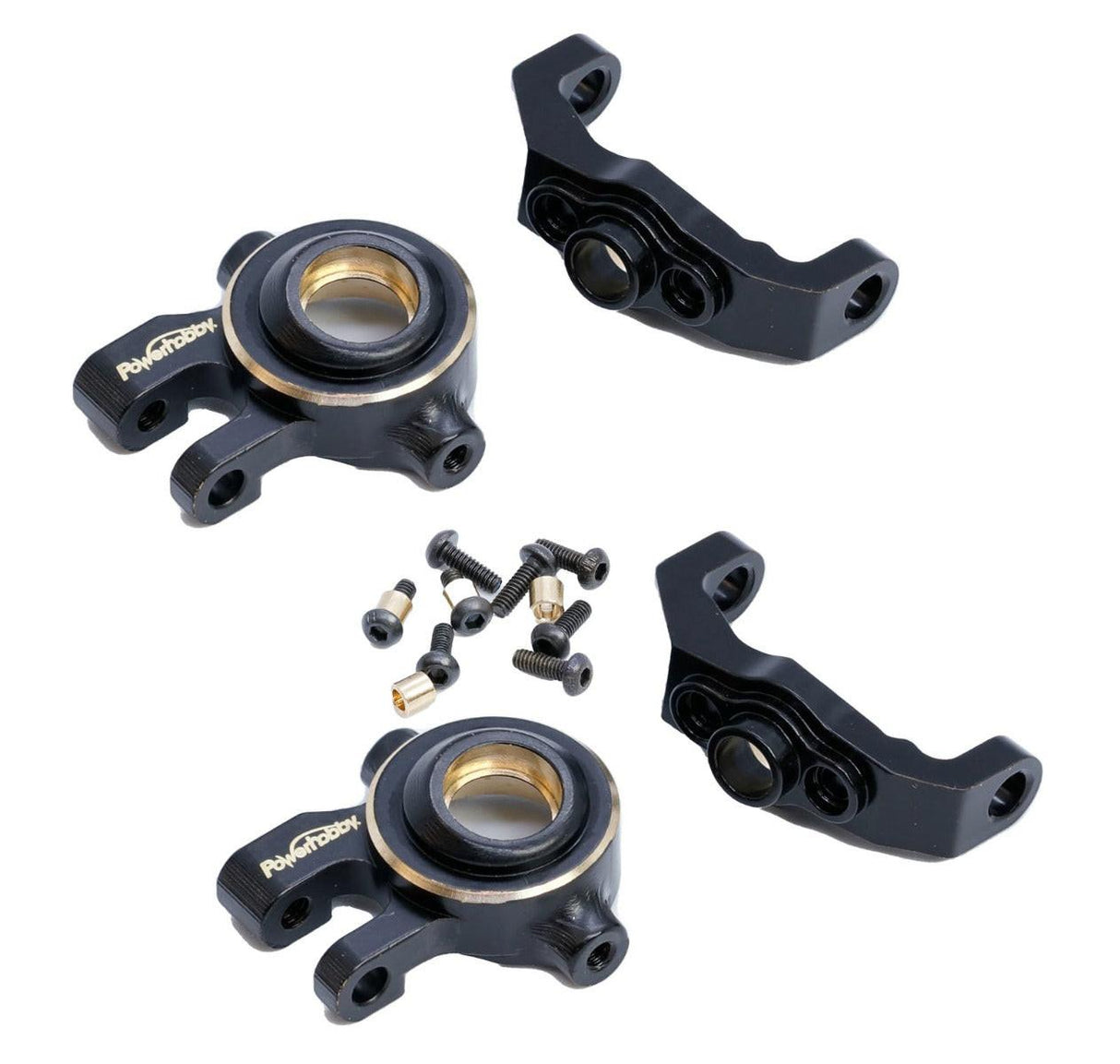Powerhobby Brass C Hub & Steering Knuckles FOR Traxxas TRX-4M Defender / Bronco