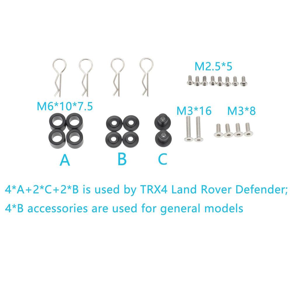 Powerhobby Adjustable Magnetic Body Post Mount FOR TRX-4 Rock Crawler
