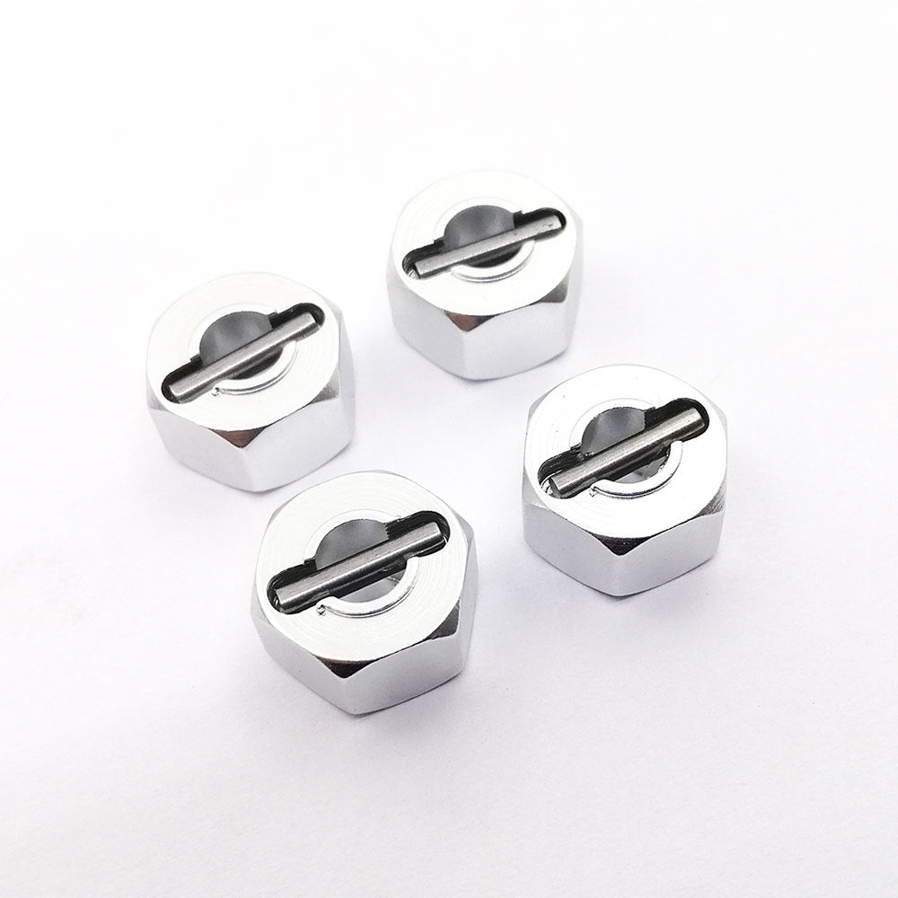 Powerhobby Aluminum 12mm Hex Adapters Silver FOR Traxxas Slash 4WD