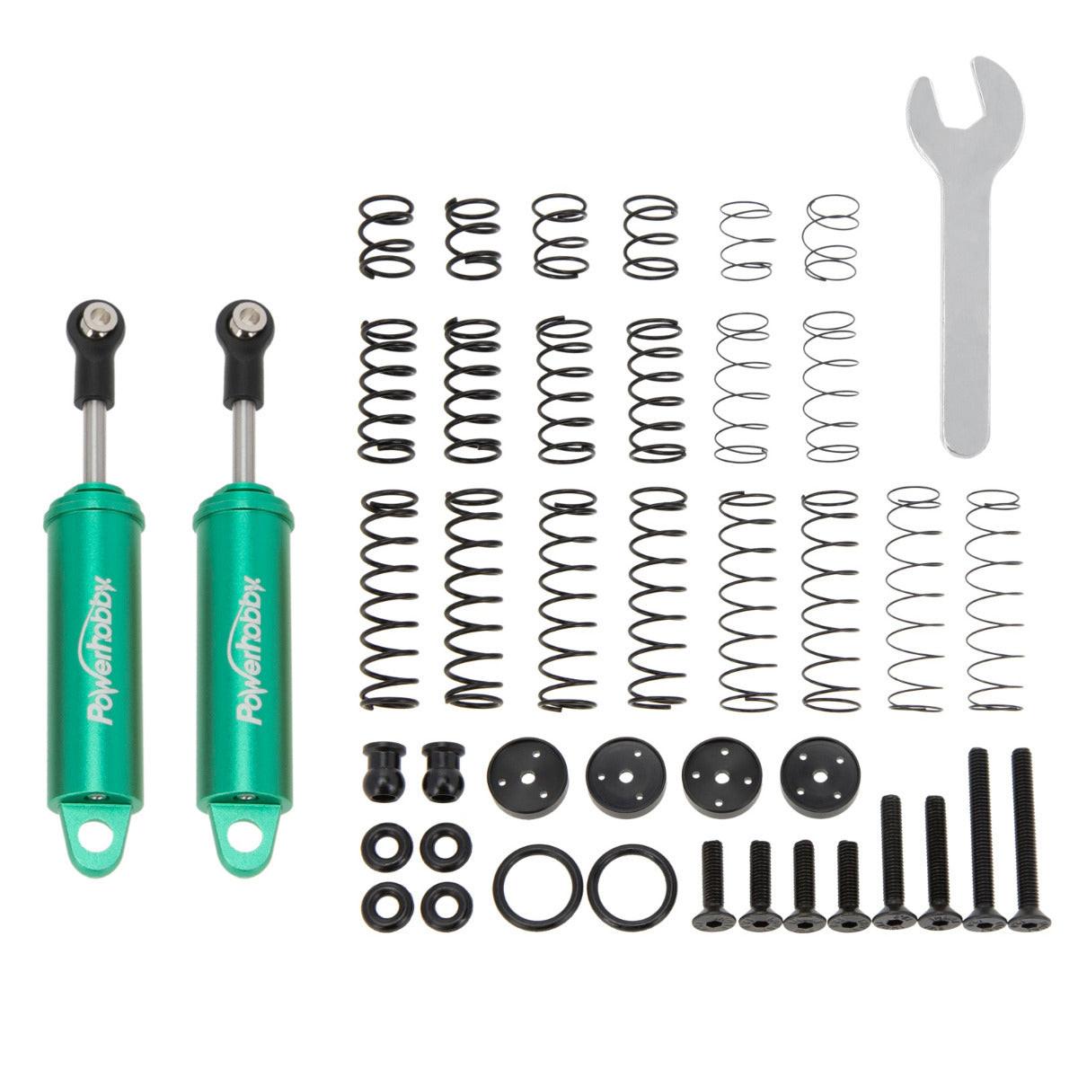 Powerhobby 80mm Promatics Two Stage Internal Spring Shocks (2) Green ...