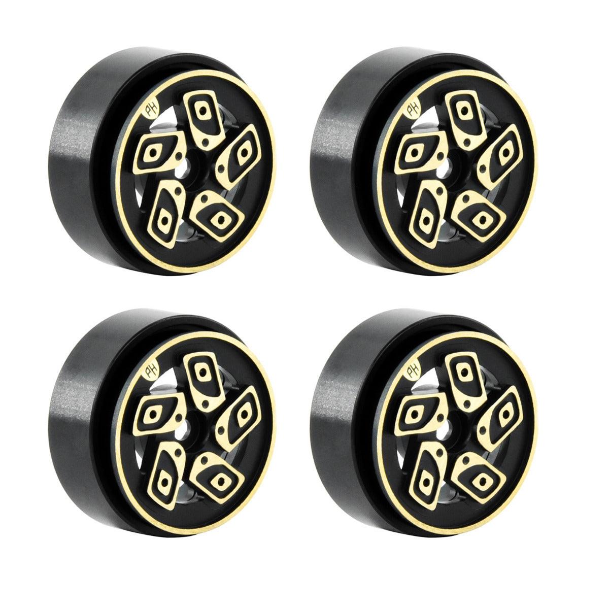 Powerhobby 1.0" Z8 Brass Beadlock Crawler Wheels 1/24 Axial SCX24 Jeep Bronco