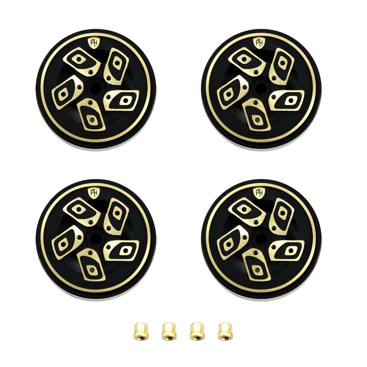 Powerhobby 1.0" Z8 Brass Beadlock Crawler Wheels 1/24 Axial SCX24 Jeep Bronco