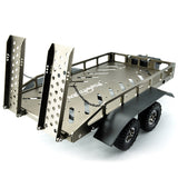 Powerhobby 1/18 / 1/16 Metal Trailer w Lights Silver FOR Traxxas TRX-4M