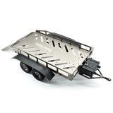 Powerhobby 1/18 / 1/16 Metal Trailer w Lights Silver FOR Traxxas TRX-4M