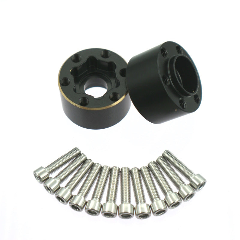 Powerhobby Brass Wheel Hub Hex Adapter Counterweight 9mm FOR SCX10 TRX-4 TRX-6