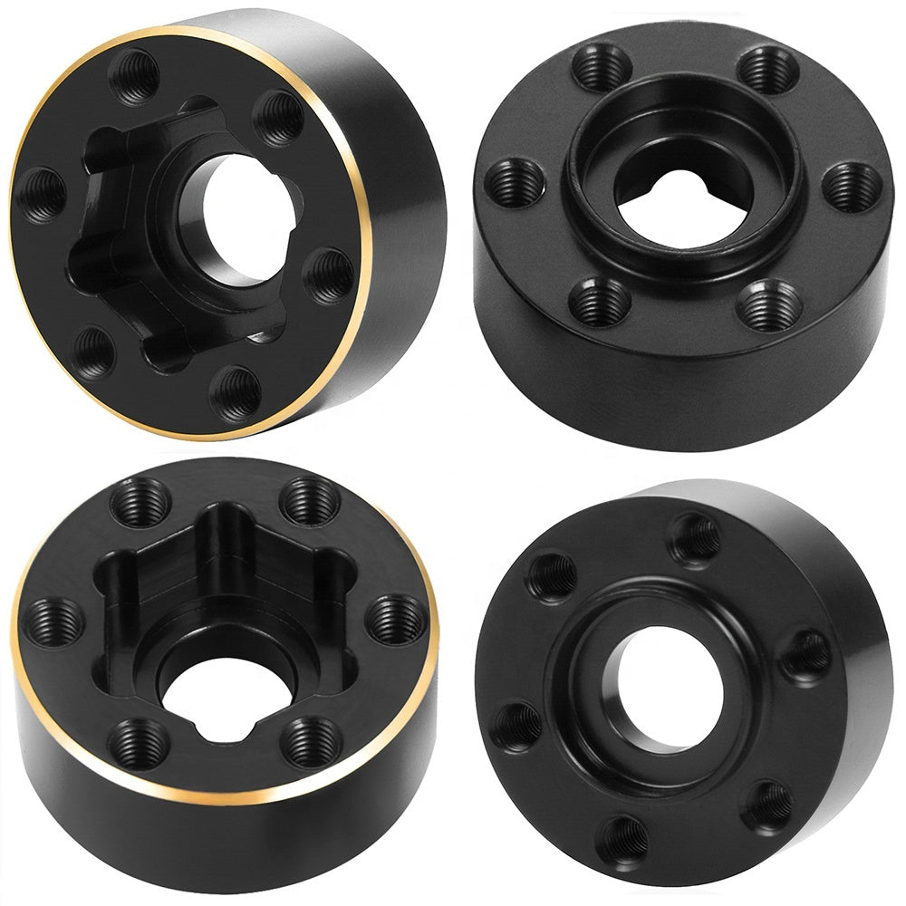 Powerhobby Brass Wheel Hub Hex Adapter Counterweight 6mm FOR SCX10 TRX-4 TRX-6