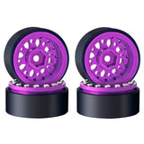 Powerhobby 1.0 Aluminum Beadlock Crawler Wheels for 1/24 scale Purple
