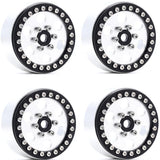 Powerhobby B5 Aluminum 1.9 Beadlock Wheels Super Positive Offset Silver (4) 1/10