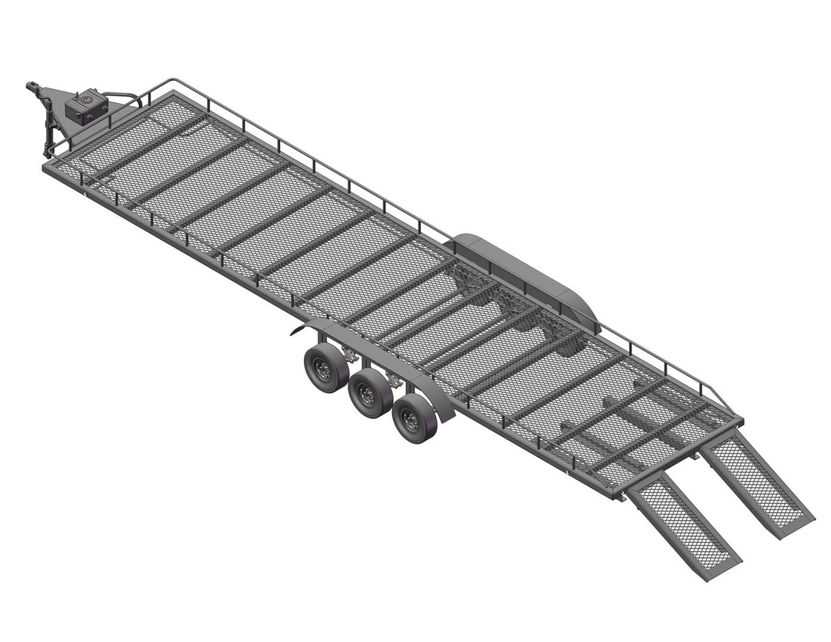 Powerhobby Tri Axle Full Metal Trailer with LED Lights