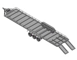 Powerhobby Tri Axle Full Metal Trailer with LED Lights