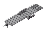 Powerhobby Tri Axle Full Metal Trailer with LED Lights
