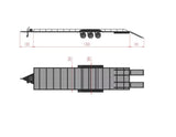 Powerhobby Tri Axle Full Metal Trailer with LED Lights