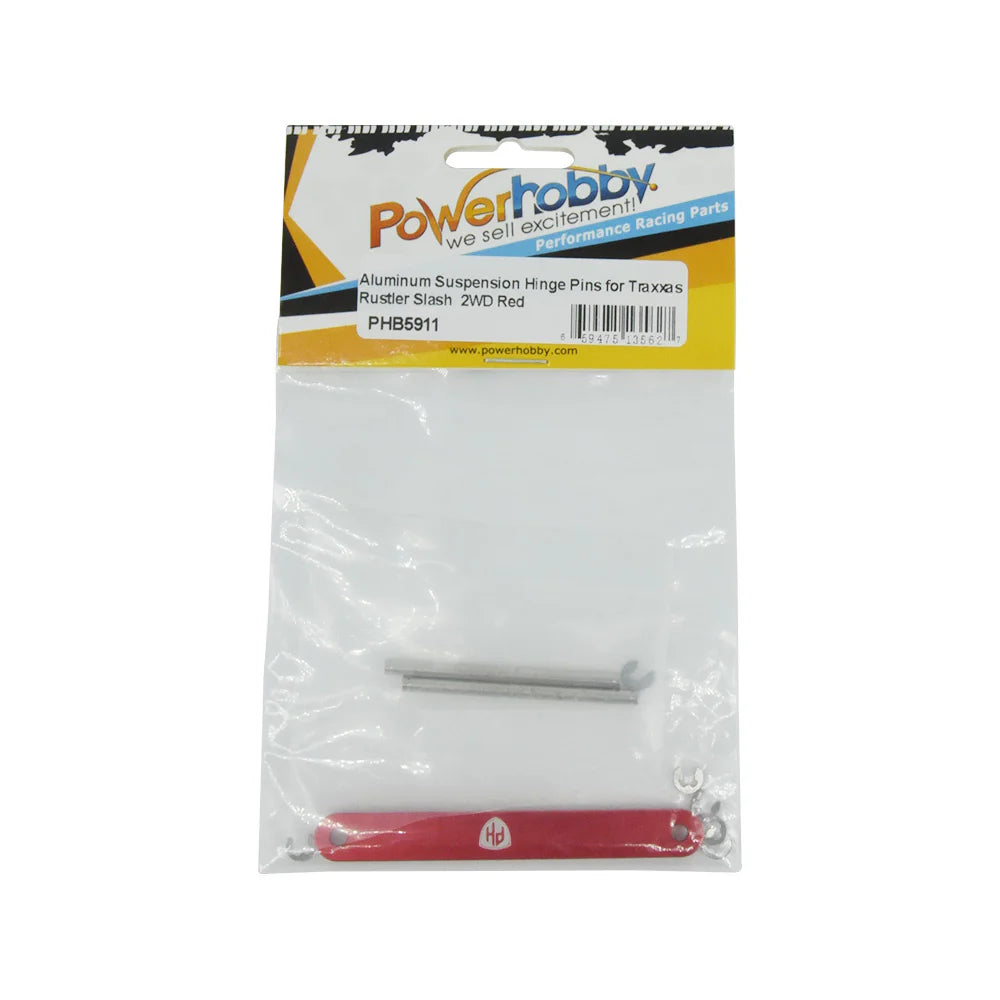 Powerhobby PHB5911 Aluminum Tie Bar Suspension Hing Pins Red FOR Traxxas Slash 2WD