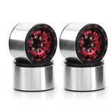 Powerhobby 1.0" Beadlock Wheels Red (4) 1/24 Rock Crawler