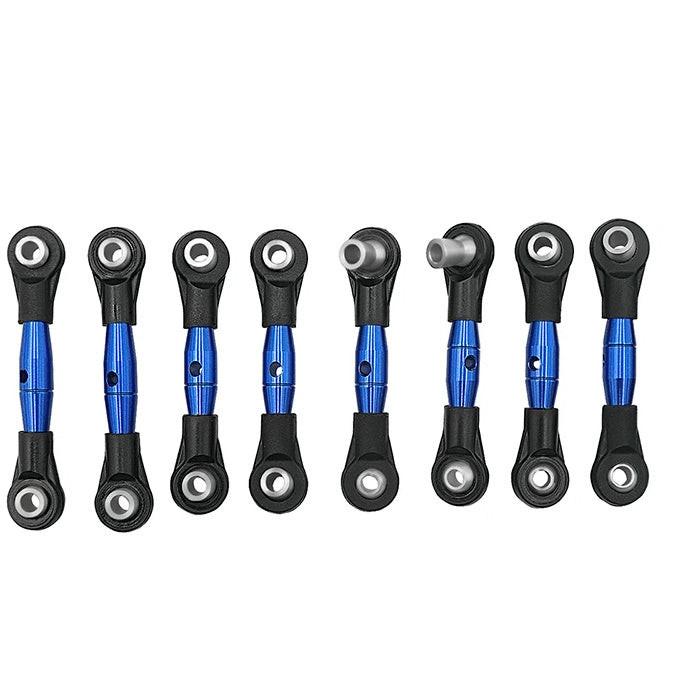 Powerhobby Aluminum Tie Rod & Steering Link Set Blue FOR Traxxas 4-Tec 2.0