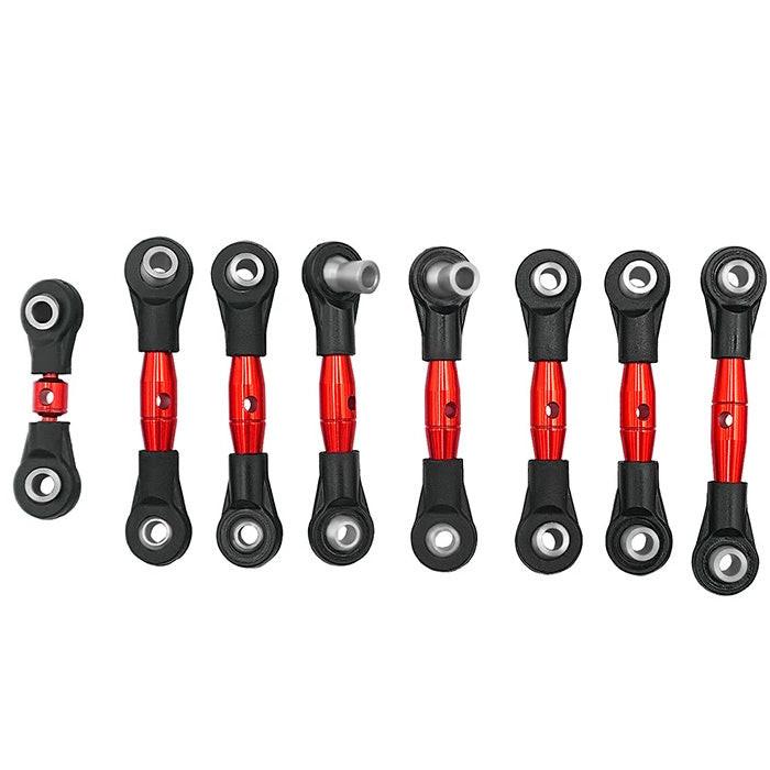 Powerhobby Aluminum Tie Rod & Steering Link Set Red FOR Traxxas 4-Tec 2.0