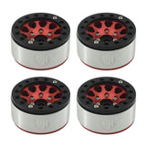 Powerhobby Aluminum 1.55" Beadlock Wheels Red (4) 1/10 Rock Crawler