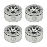 Powerhobby Aluminum 1.55" Beadlock Wheels Silver (4) 1/10 Rock Crawler