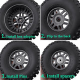 Powerhobby Aluminum 14mm to 17mm Wheel Hex Hub Adapters (4)