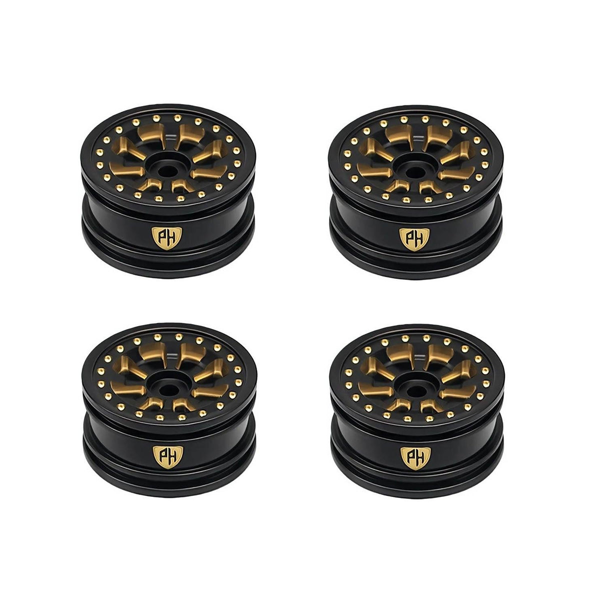 Powerhobby Brass 0.7" Wheels / Tires (4) Axial SCX30