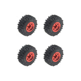 Powerhobby Axial SCX30 0.7" Brass Wheels / Tires (4) Red Type A